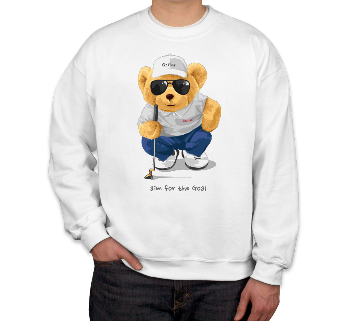 Teddy Bear Golfer Unisex Sweatshirt