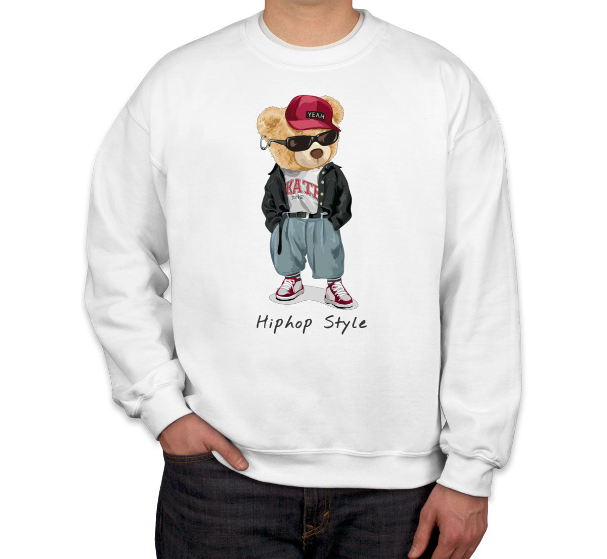 Teddy Bear Hiphop Style Unisex Sweatshirt