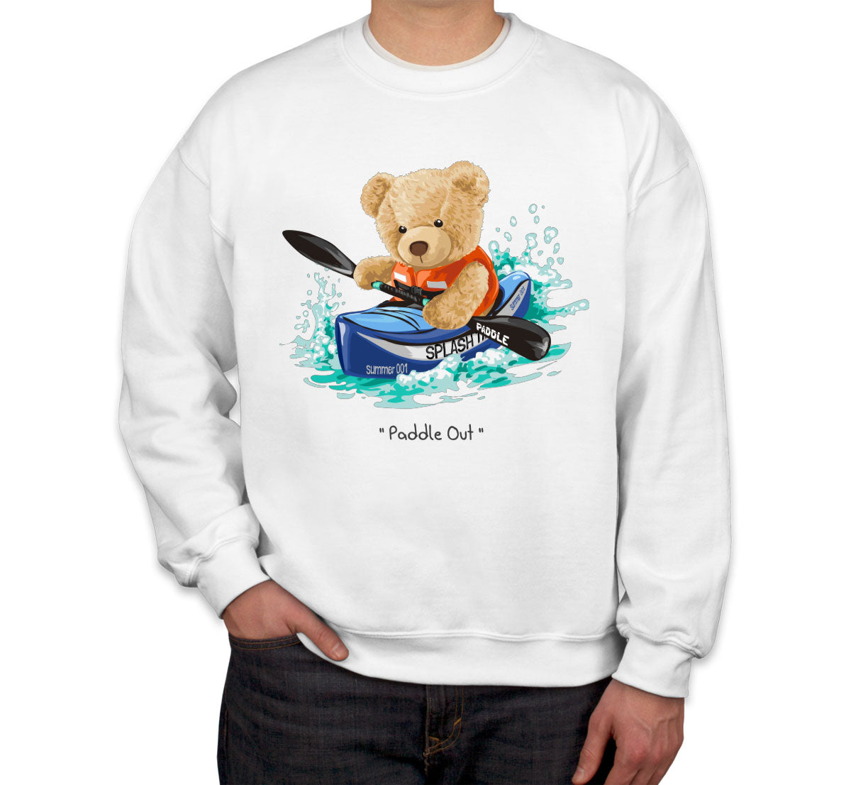 Teddy Bear Kayak Unisex Sweatshirt