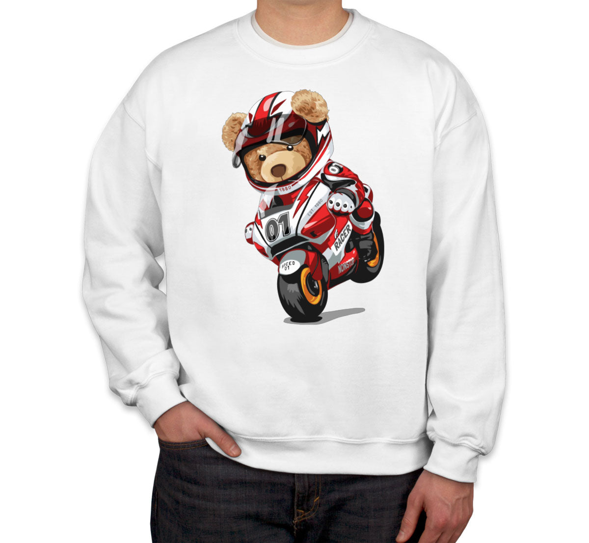 Teddy Bear Motorcycle Unisex Sweatshirt