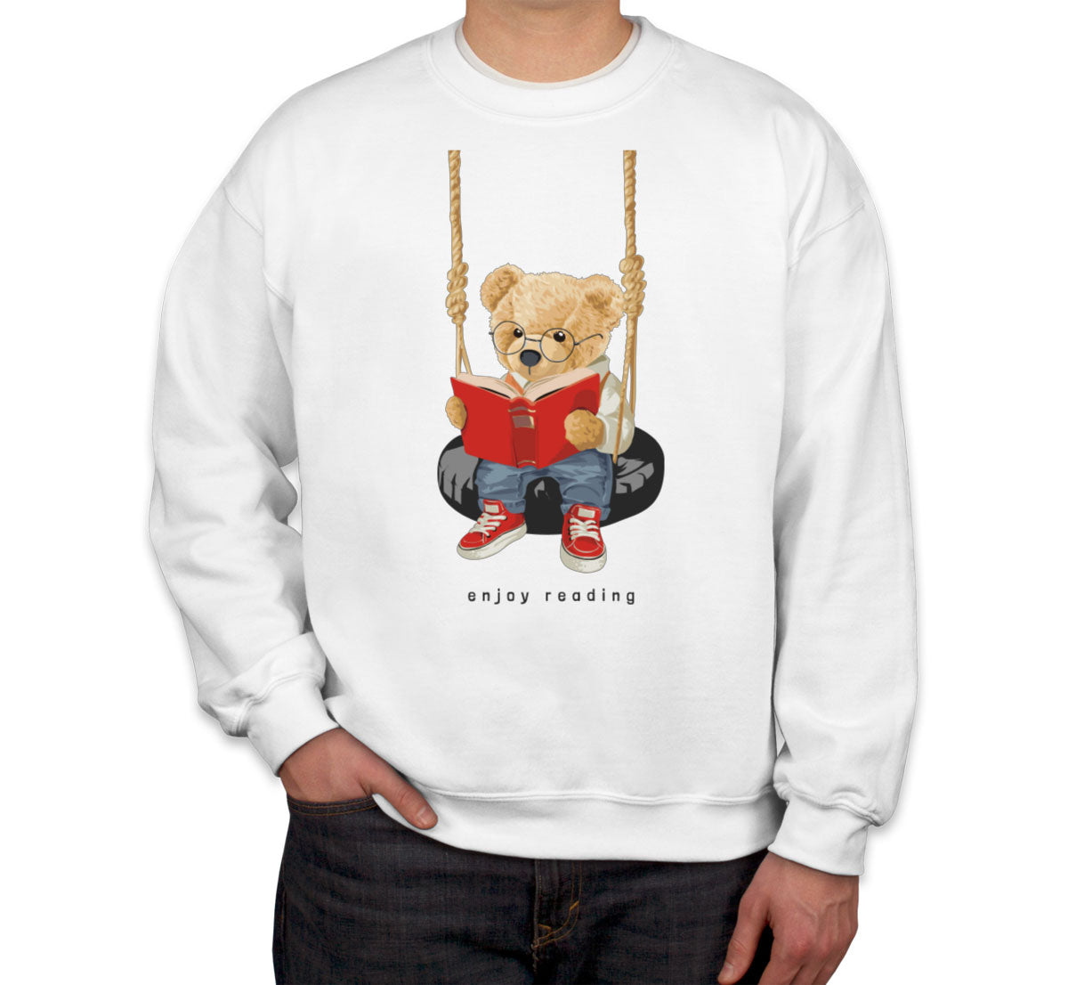 Teddy Bear Reading Unisex Sweatshirt