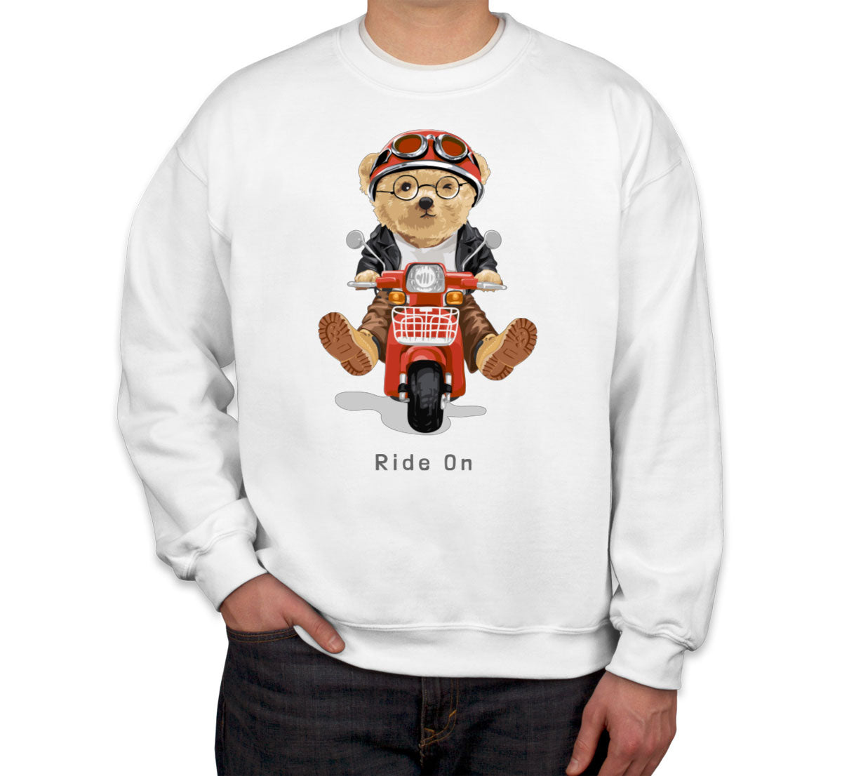 Teddy Bear Ride On Unisex Sweatshirt