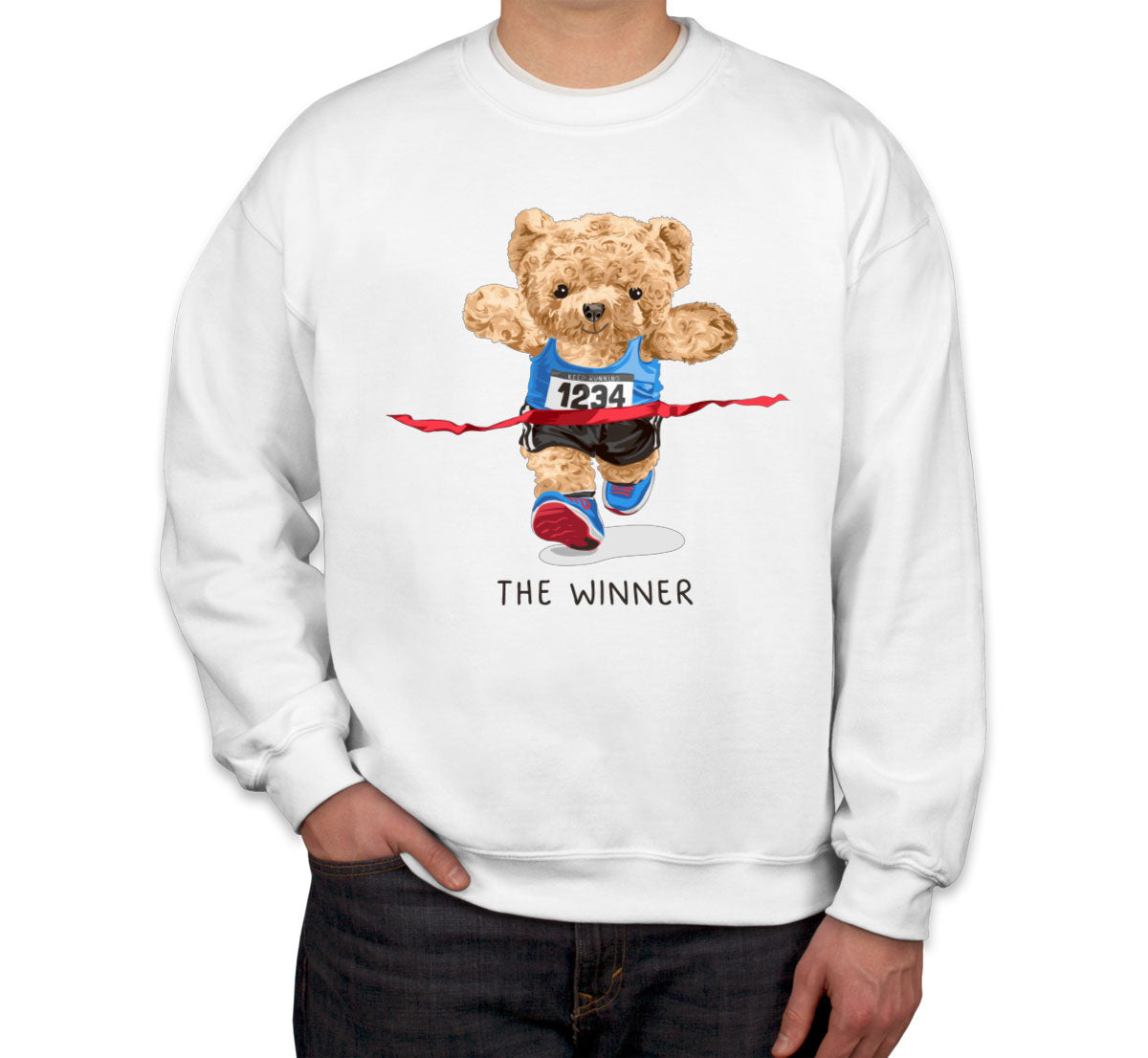 Teddy Bear Runner Unisex Sweatshirt