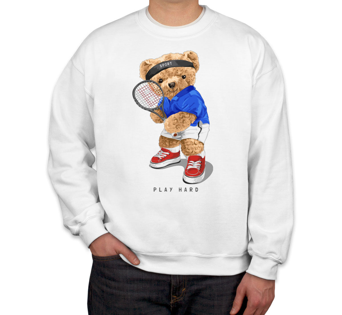 Teddy Bear Tennis Unisex Sweatshirt