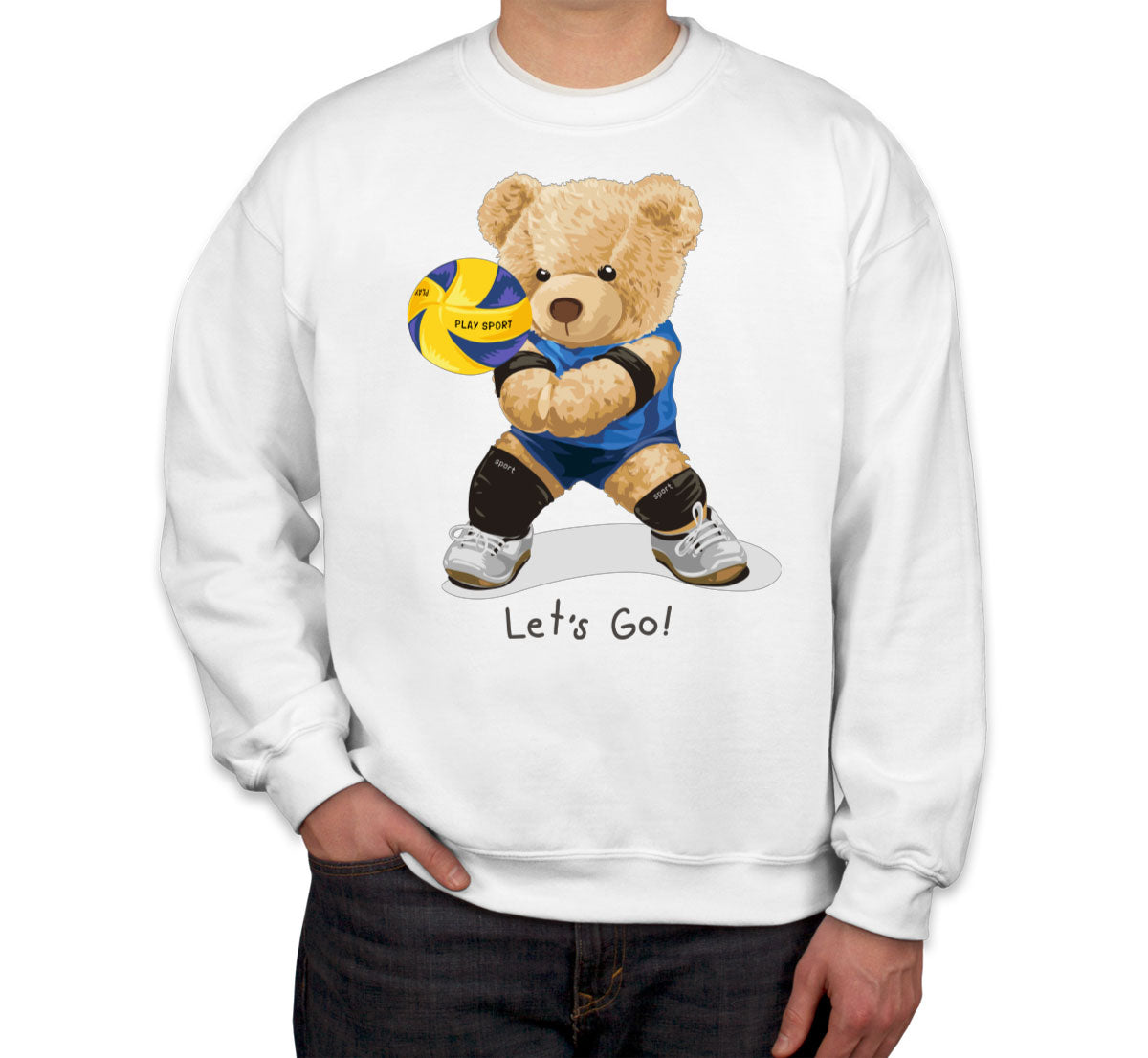 Teddy Bear Volleyball Unisex Sweatshirt