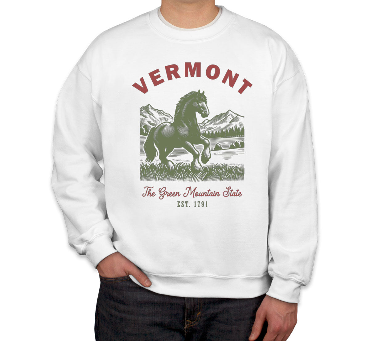Vermont State Vintage Unisex Sweatshirt