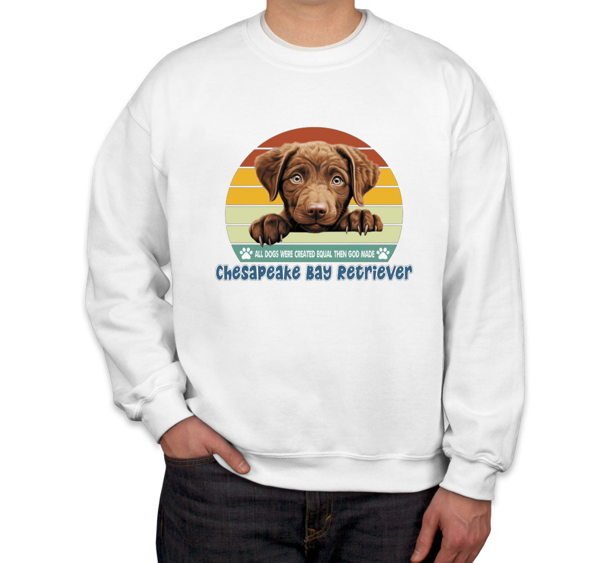 All Dogs Were Created Equal Chesapeake Bay Retriever Unisex Sweatshirt