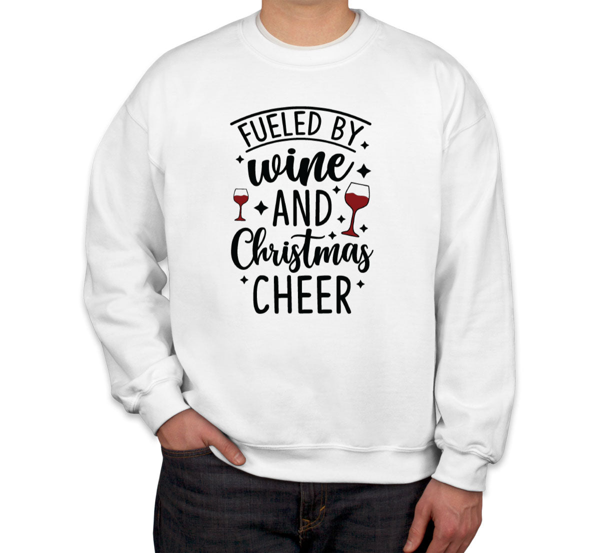 Fueled By Wine And Christmas Cheer Unisex Sweatshirt