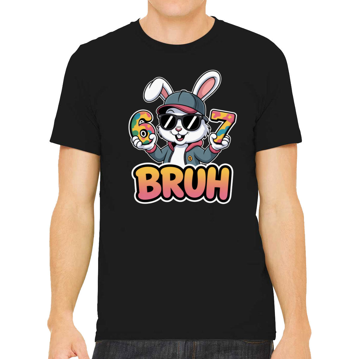 Six Seven Sixty Seven Bruh Bunny Easter Men's T-shirt