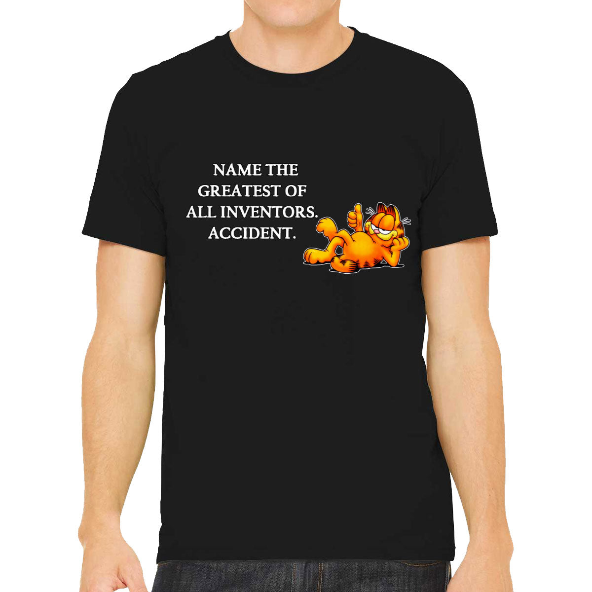 Name The Greatest Of All Inventors. Accident. Mark Twain Men's T-shirt