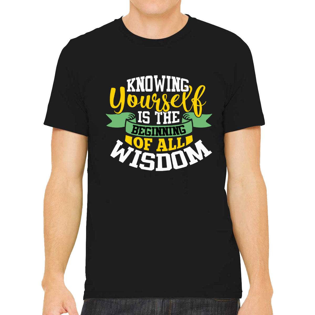 Knowing Yourself Is The Beginning Of All Wisdom Aristotle Men's T-shirt