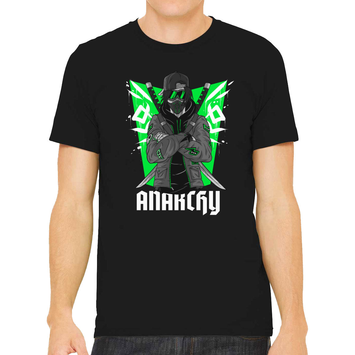 Anarchy Anarchist Ninja Samurai Warrior Anime Men's T-shirt