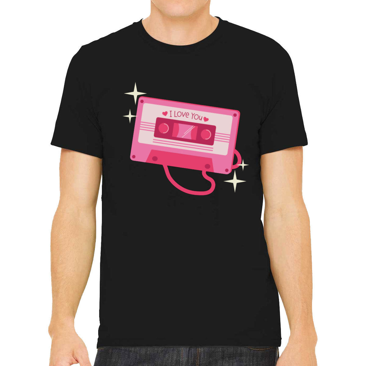 Casette Tape I Love You Valentine's Day Men's T-shirt