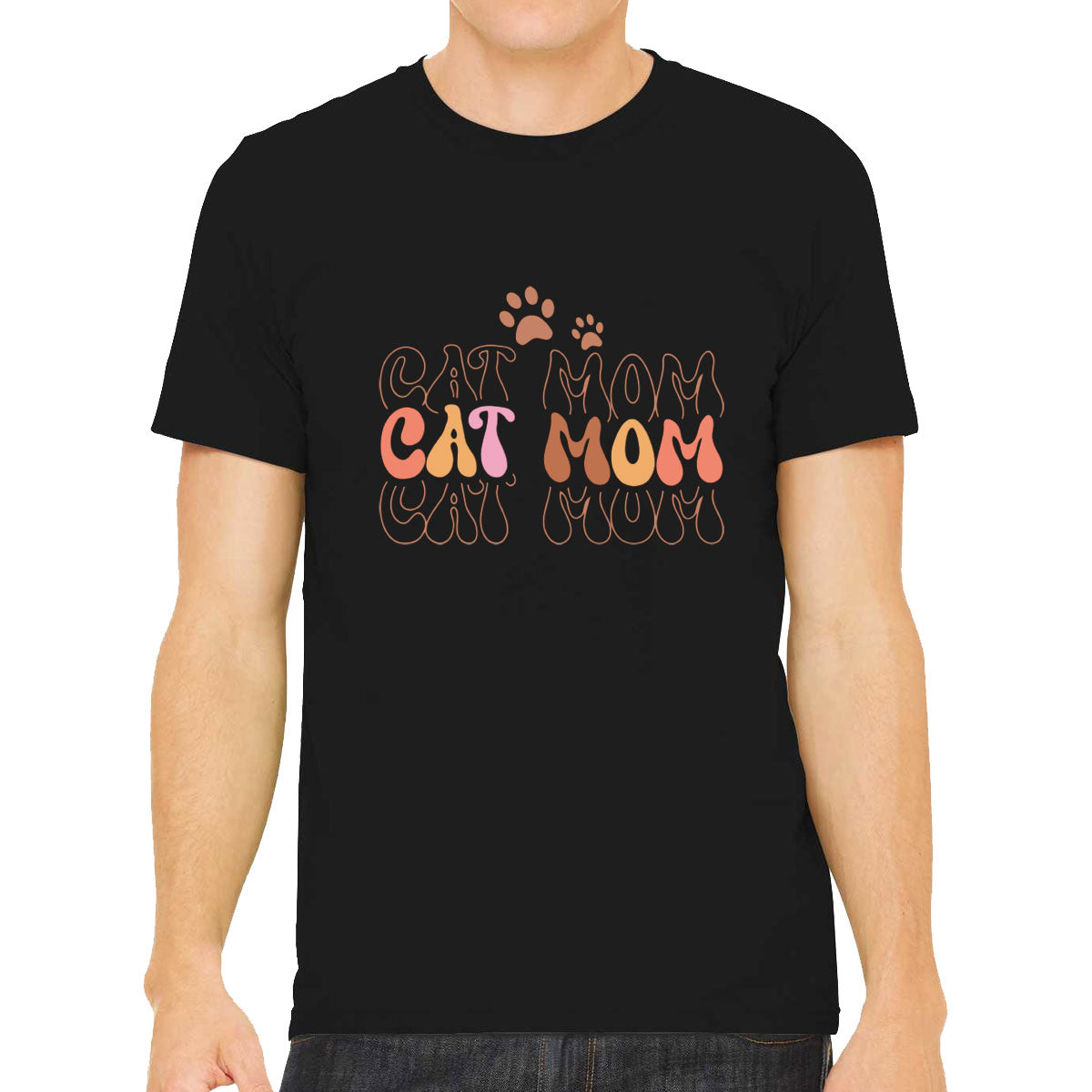 Cat Mom Text Men's T-shirt
