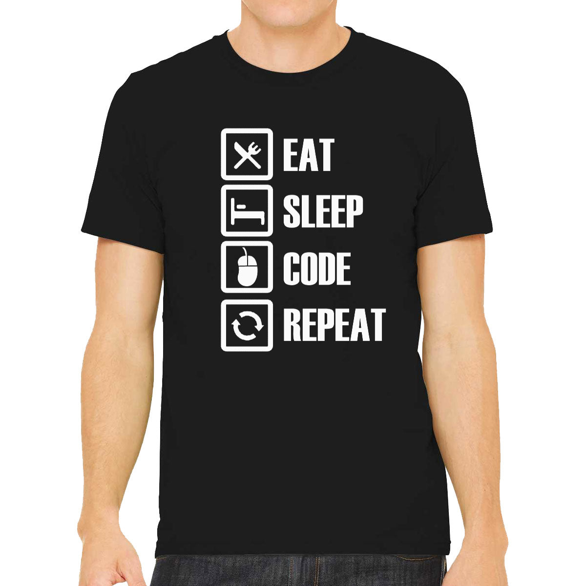 Eat Sleep Code Repeat Coding Men's T-shirt