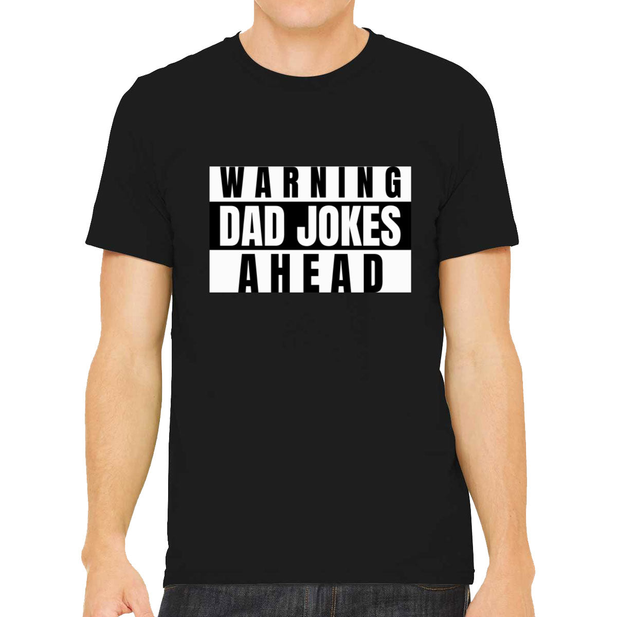 Warning Dad Jokes Ahead Men's T-shirt