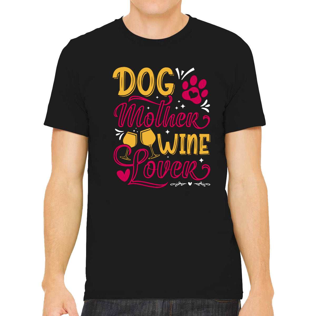 Dog Mother Wine Lover Men's T-shirt