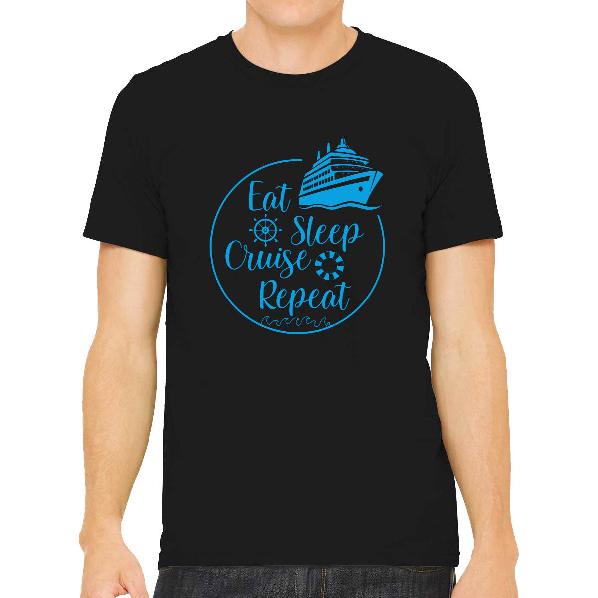 Eat Sleep Cruise Repeat Men's T-shirt