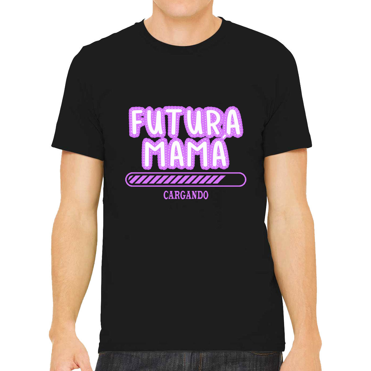 Futura Mamá Cargando Spanish Pregnancy Announcement Men's T-shirt