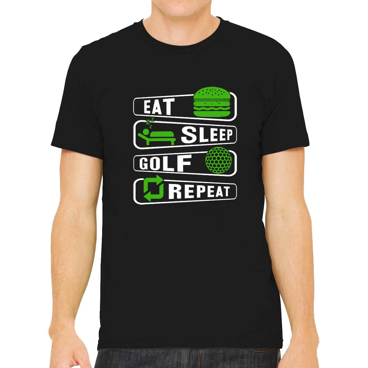 Eat Sleep Golf Repeat Men's T-shirt