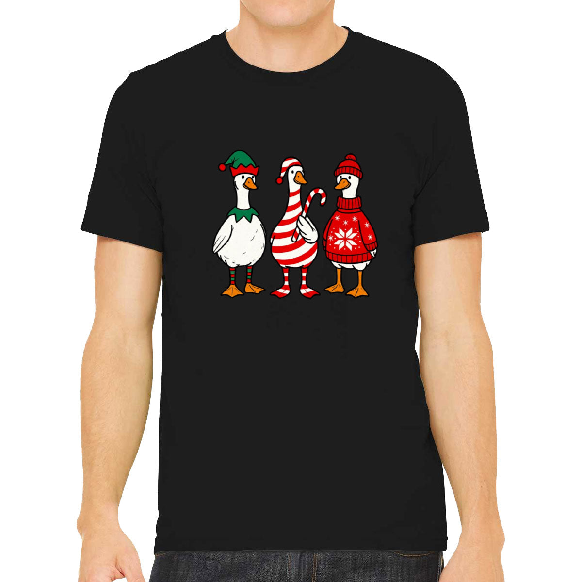 Funny Christmas Gooses Men's T-shirt