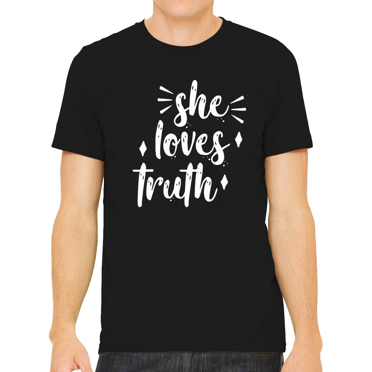 She Loves Truth Valentine's Day Men's T-shirt