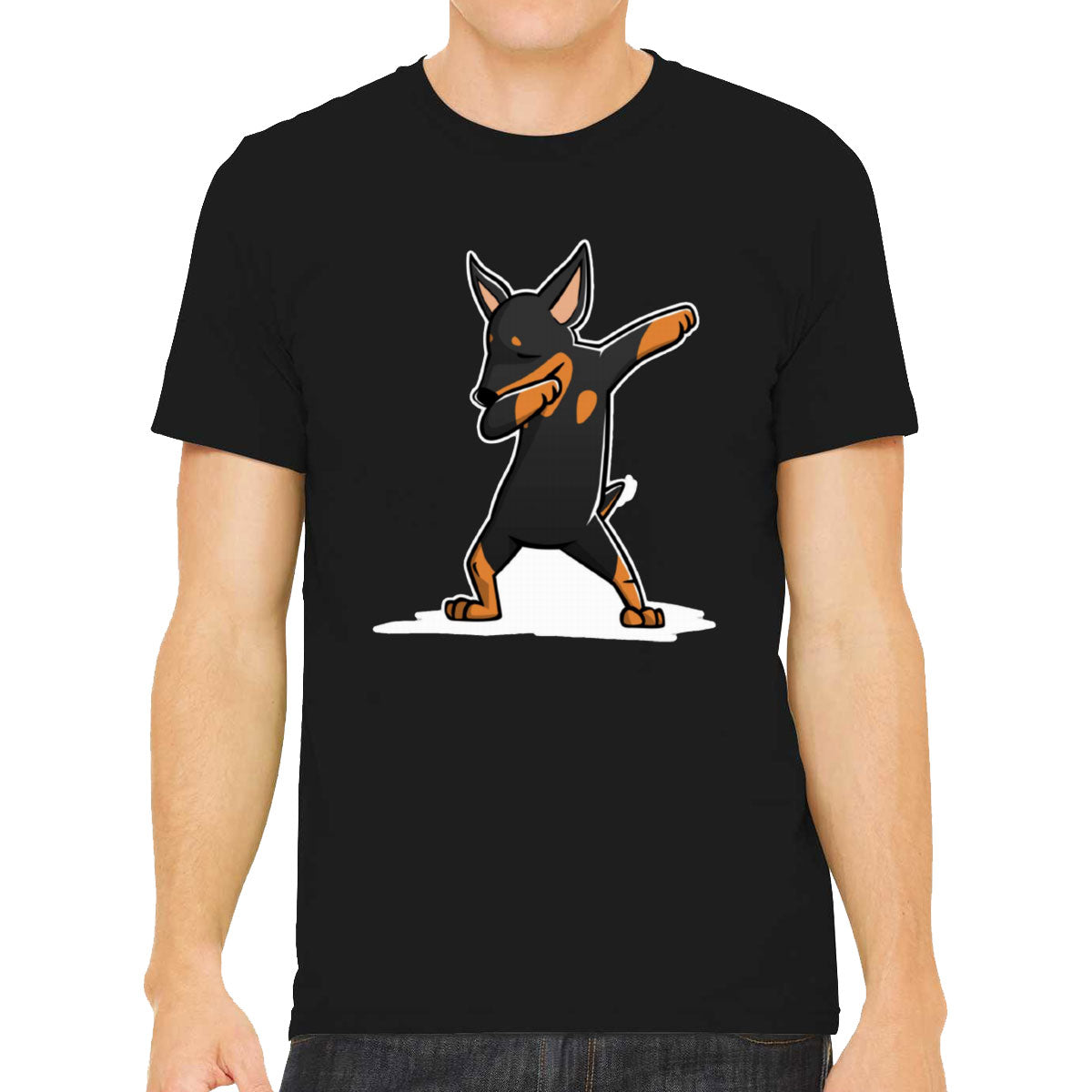 Dabbing Miniature Pinscher Dog Men's T-shirt