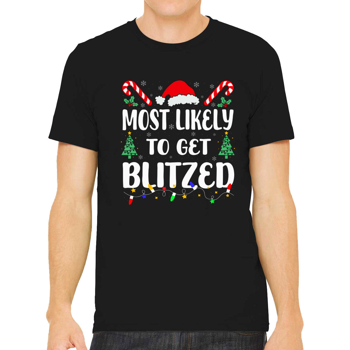 Most Likely To Get Blitzed Christmas Men's T-shirt