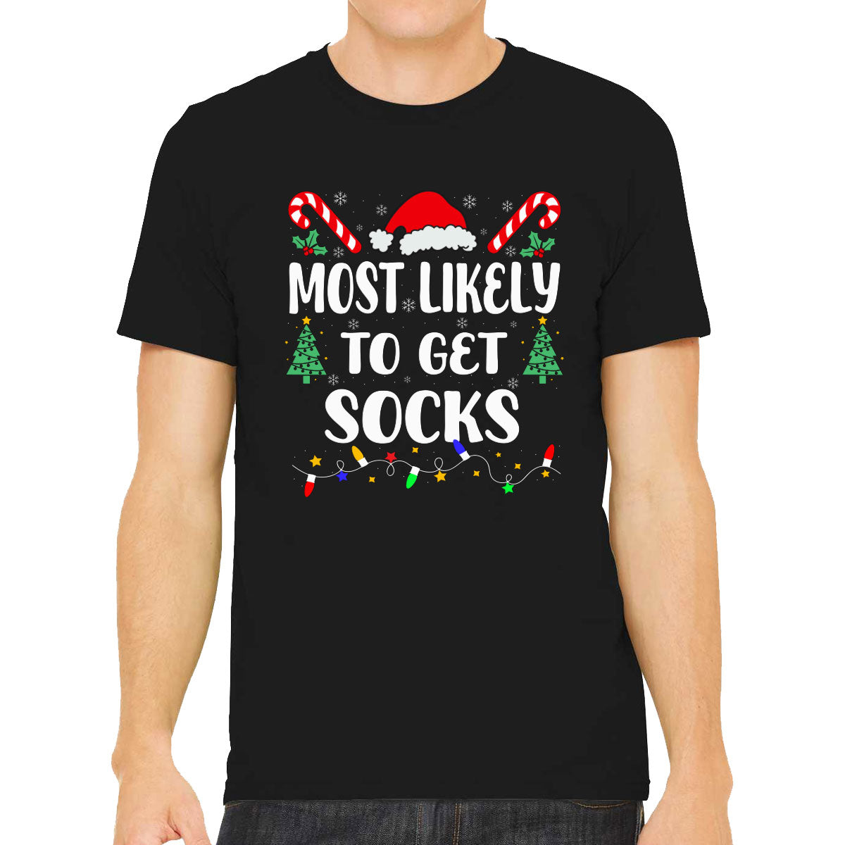 Most Likely To Get Socks Christmas Men's T-shirt