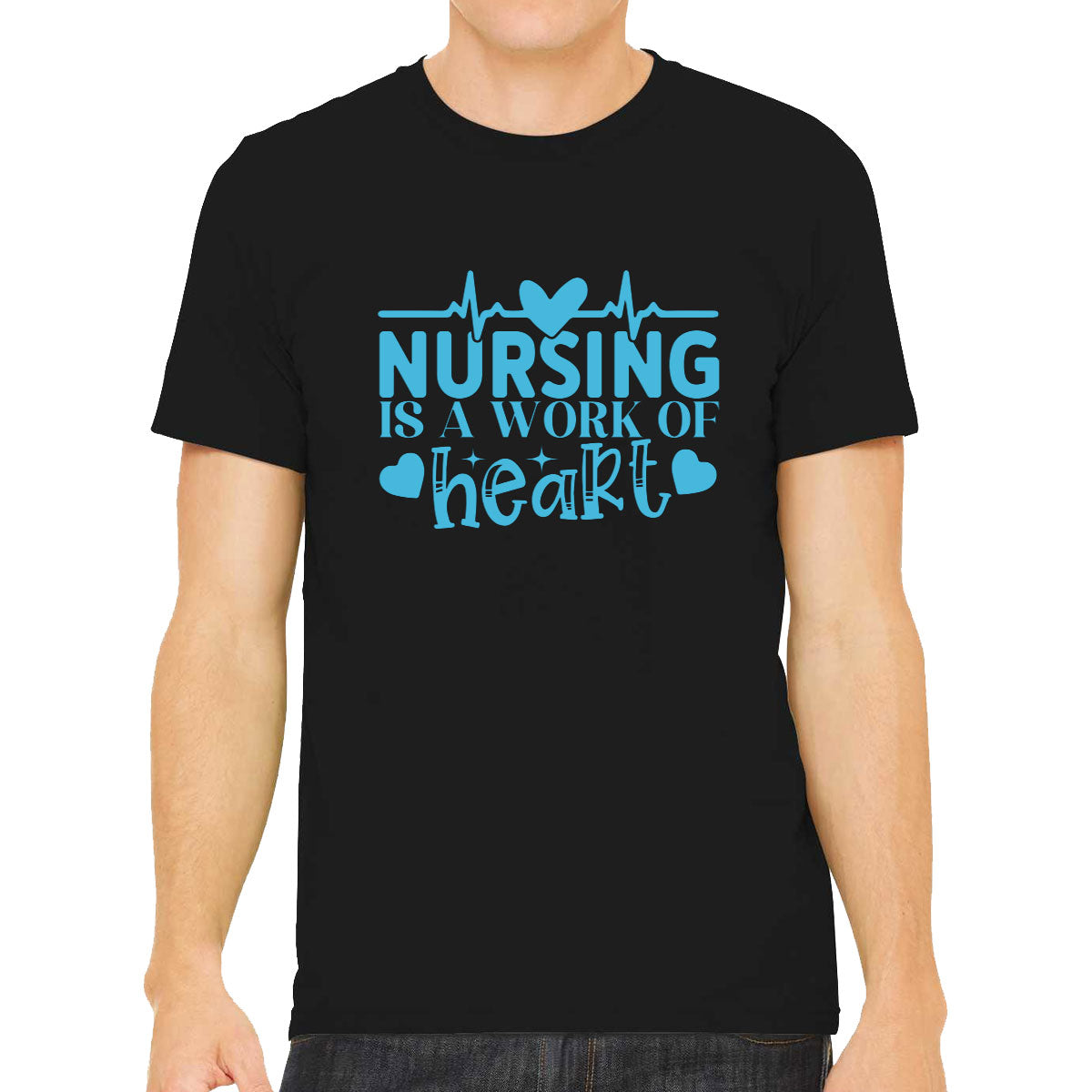 Nursing Is A Work Of Heart Nurse Men's T-shirt