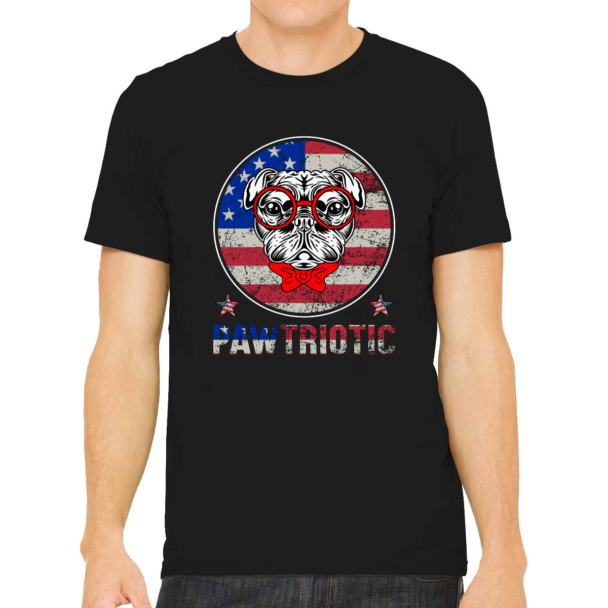 Bulldog Pawtriotic Patriotic Men's T-shirt