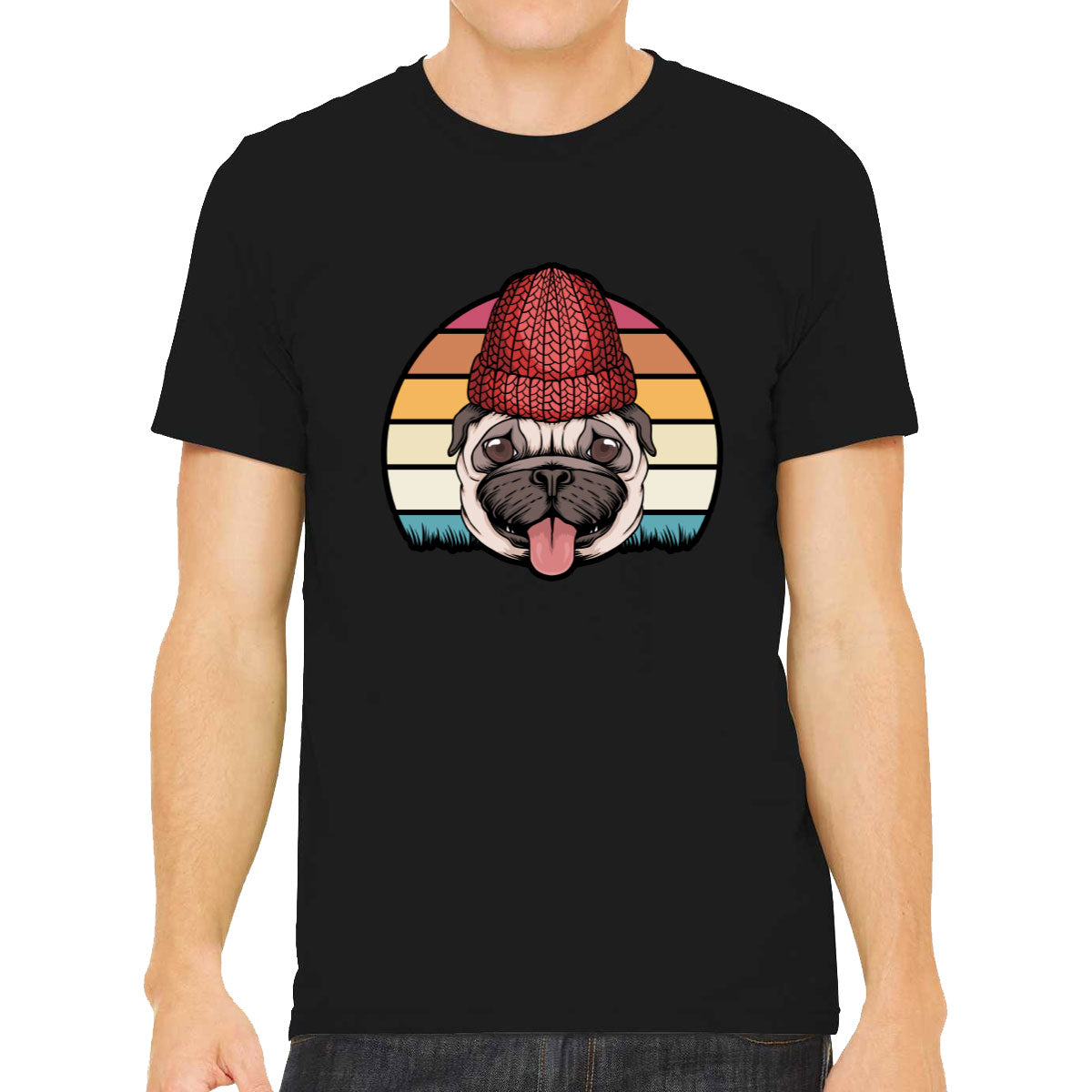 Retro Pug Dog Vintage Men's T-shirt