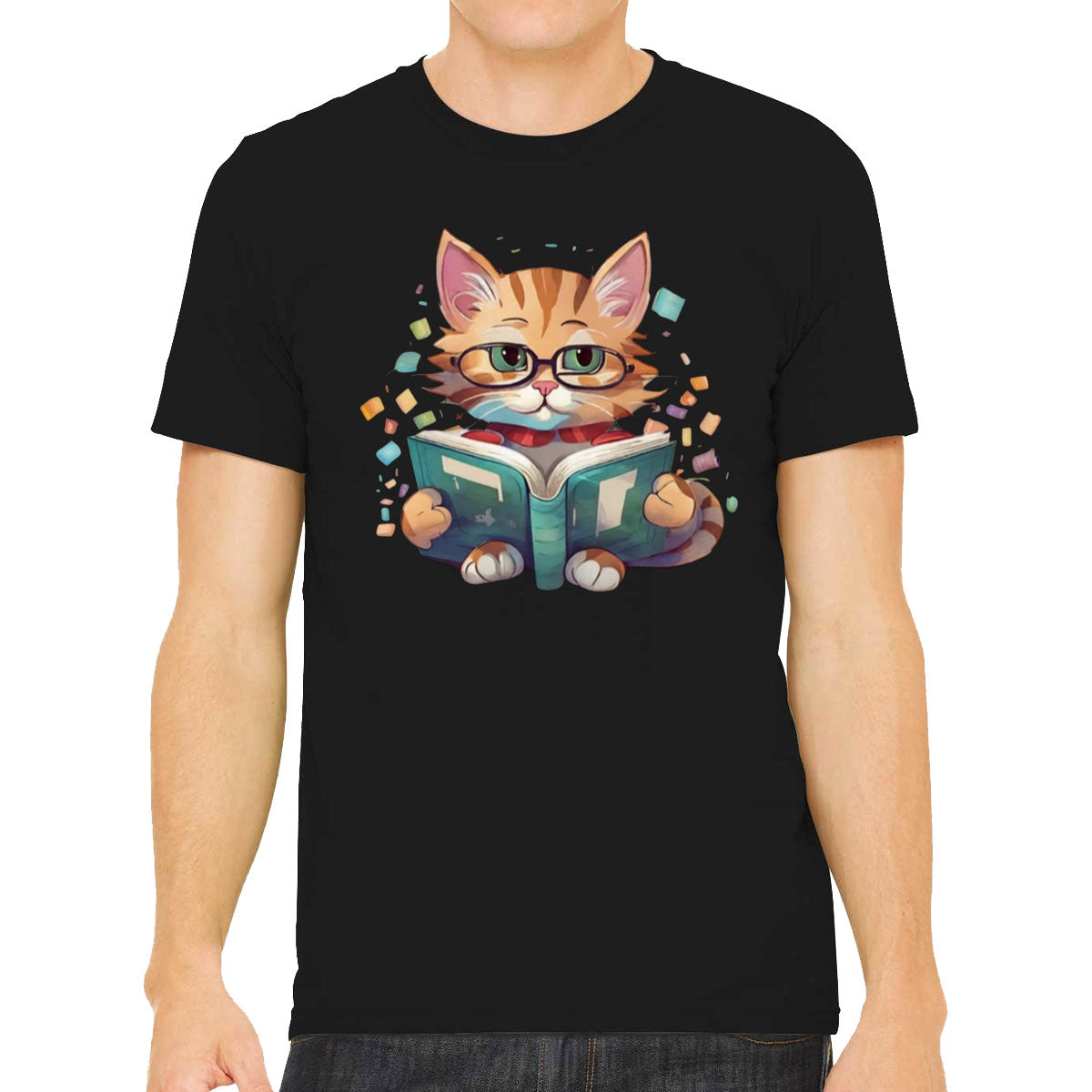Reading Cat Men's T-shirt
