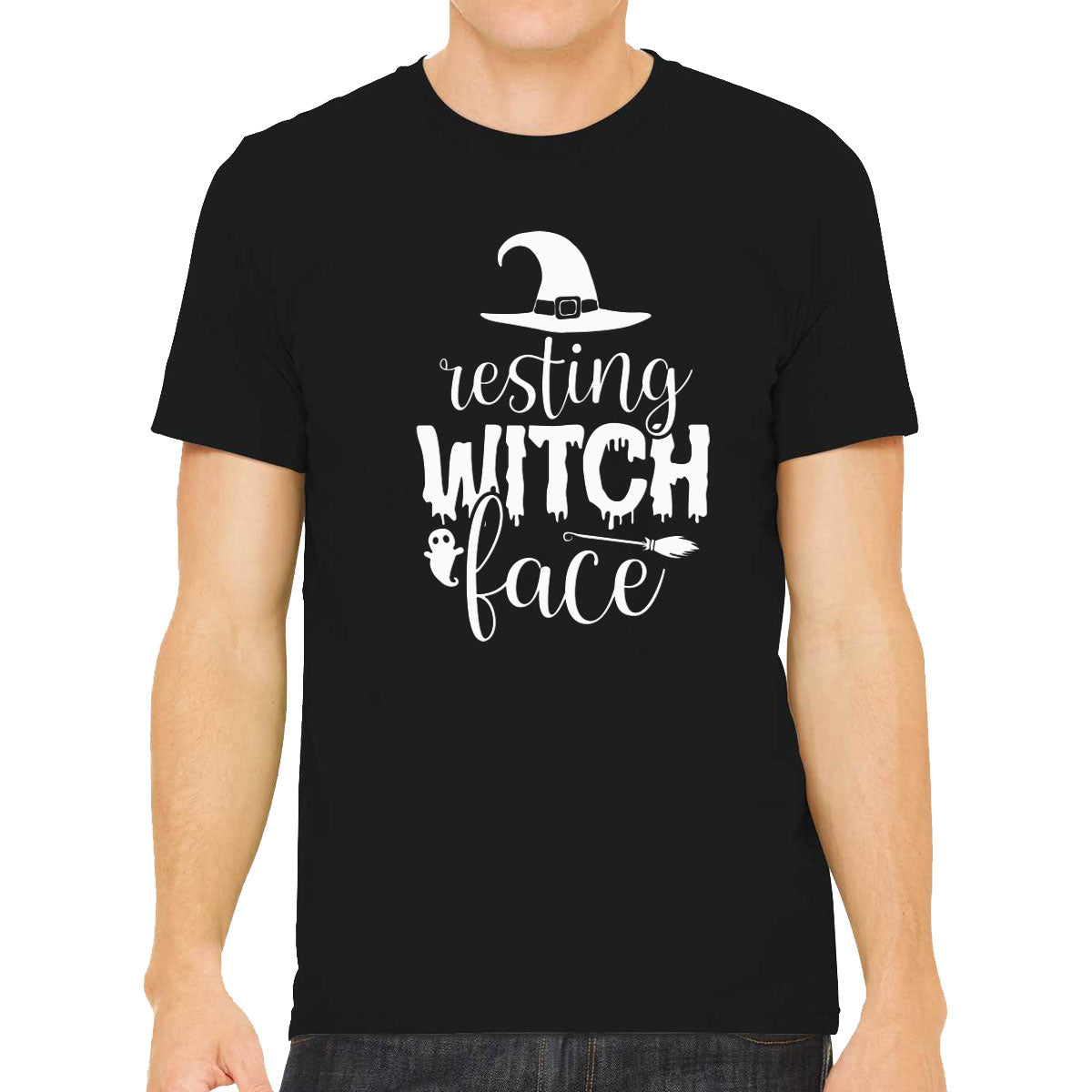 Resting Witch Face Halloween Men's T-shirt