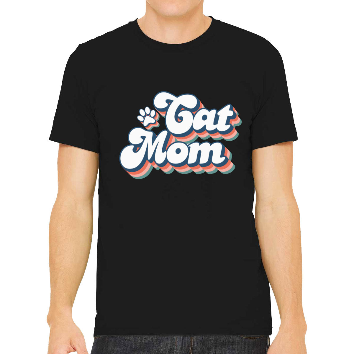 Retro Cat Mom Men's T-shirt
