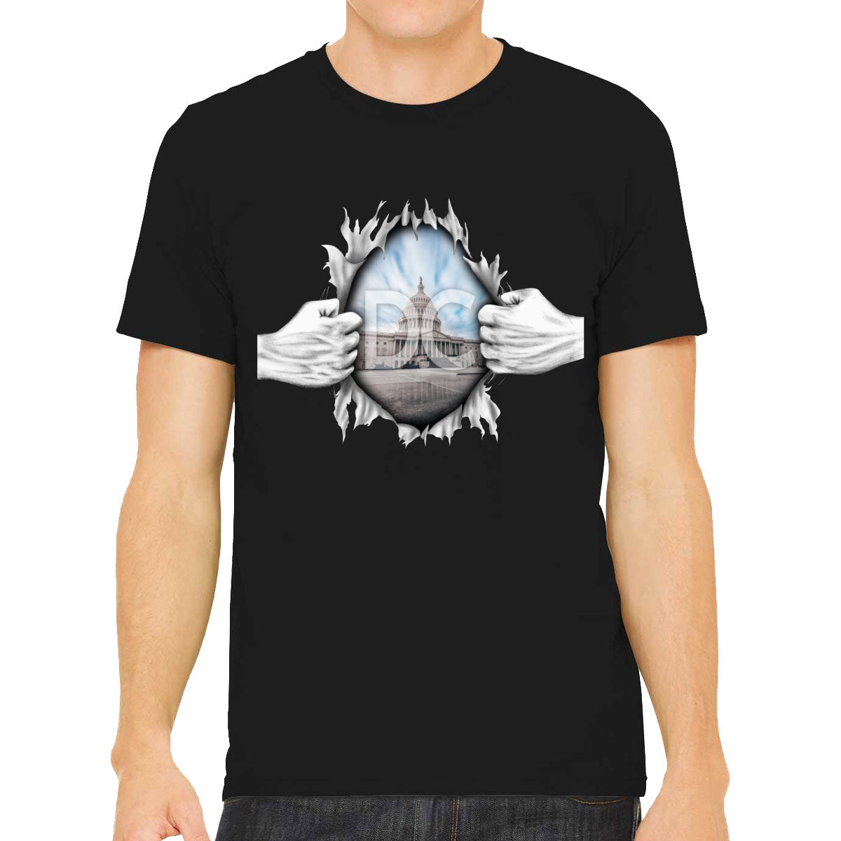 Ripping Open Shirt Washington DC Men's T-shirt