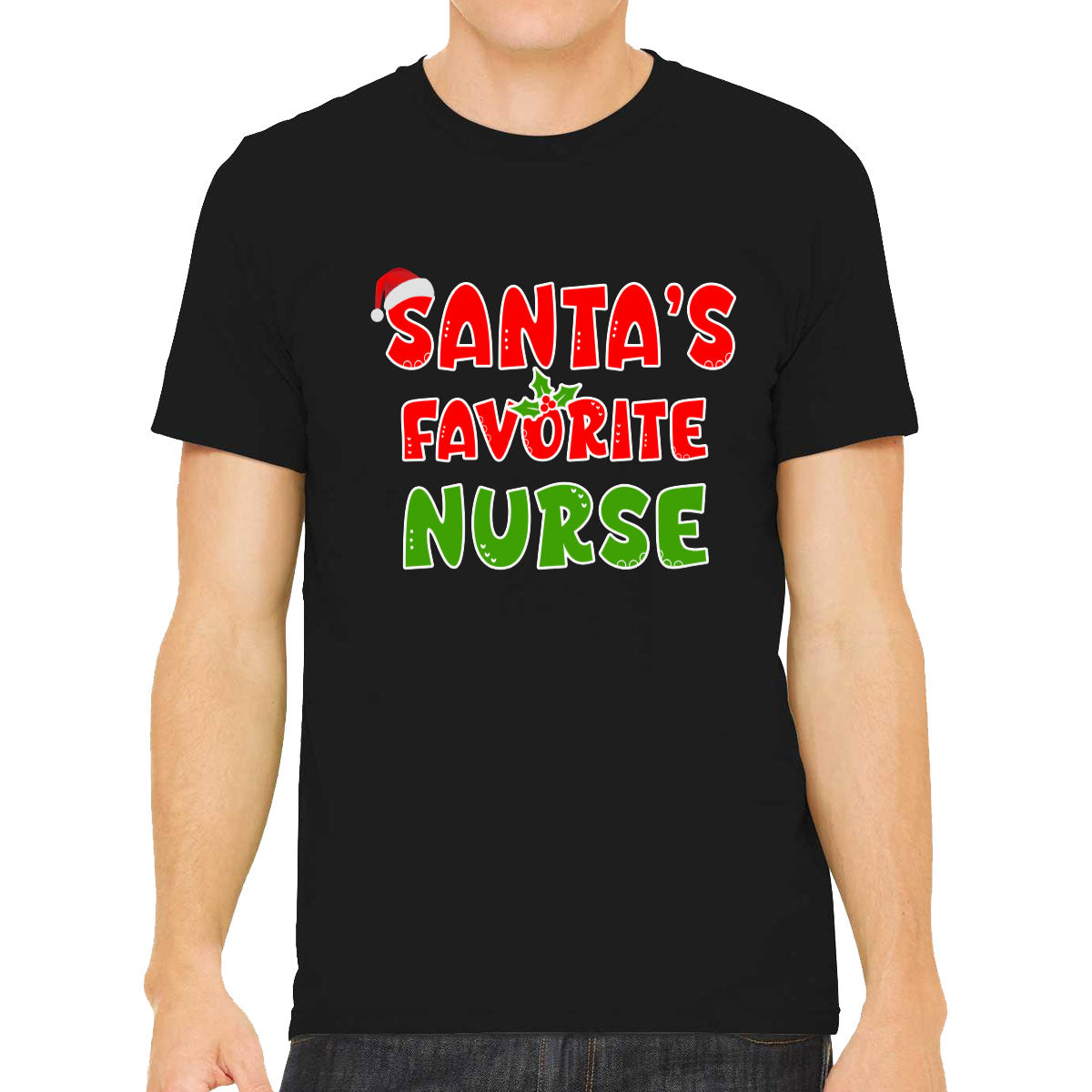 Santa's Favorite Nurse Men's T-shirt