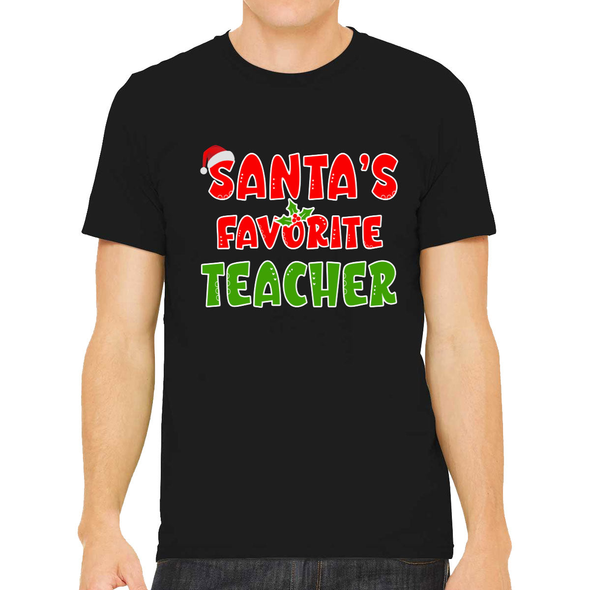 Santa's Favorite Teacher Men's T-shirt