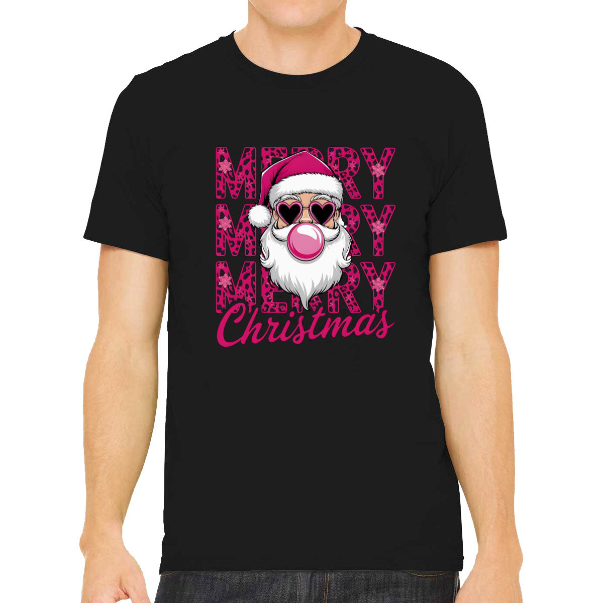 Santa Bubble Gum Merry Christmas Men's T-shirt