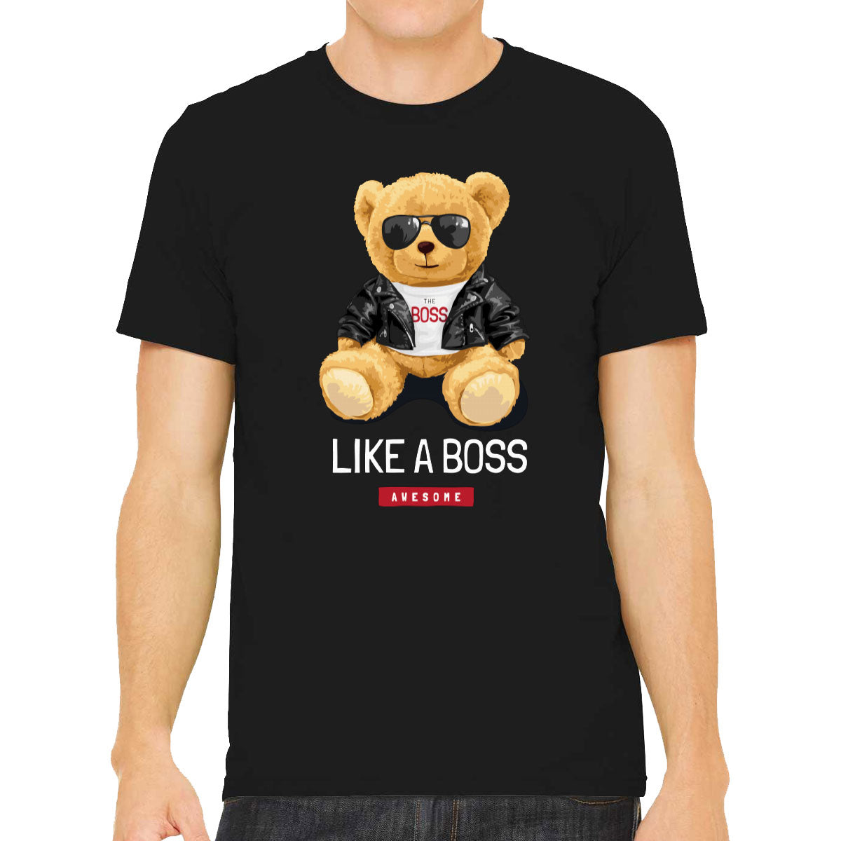 Teddy Bear Like A Boss Men's T-shirt