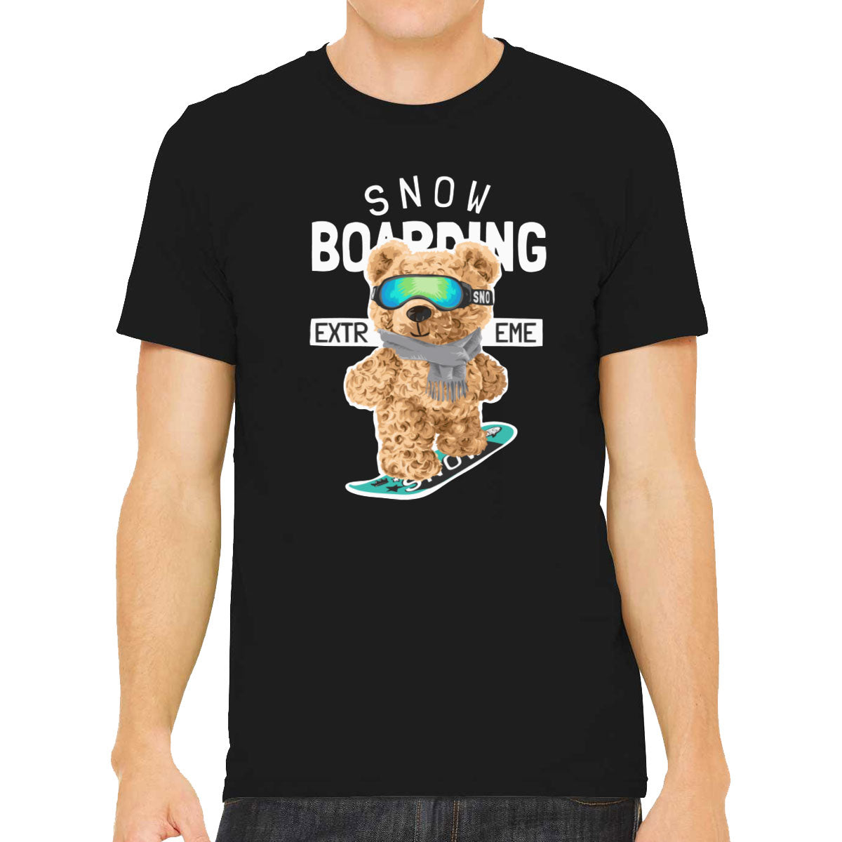 Teddy Bear Extreme Snowboarding Men's T-shirt