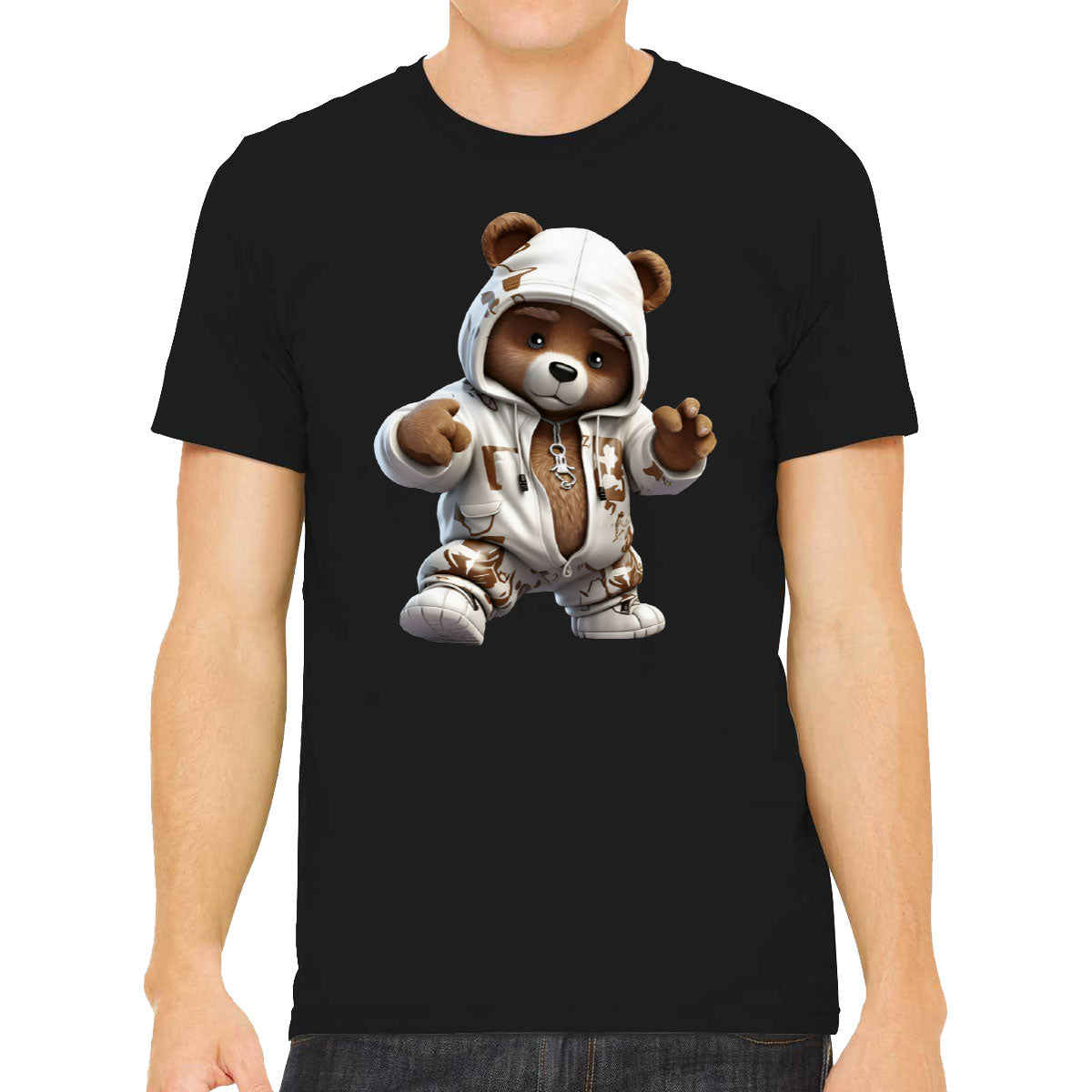 Teddy Bear Wearing Streetwear Men's T-shirt