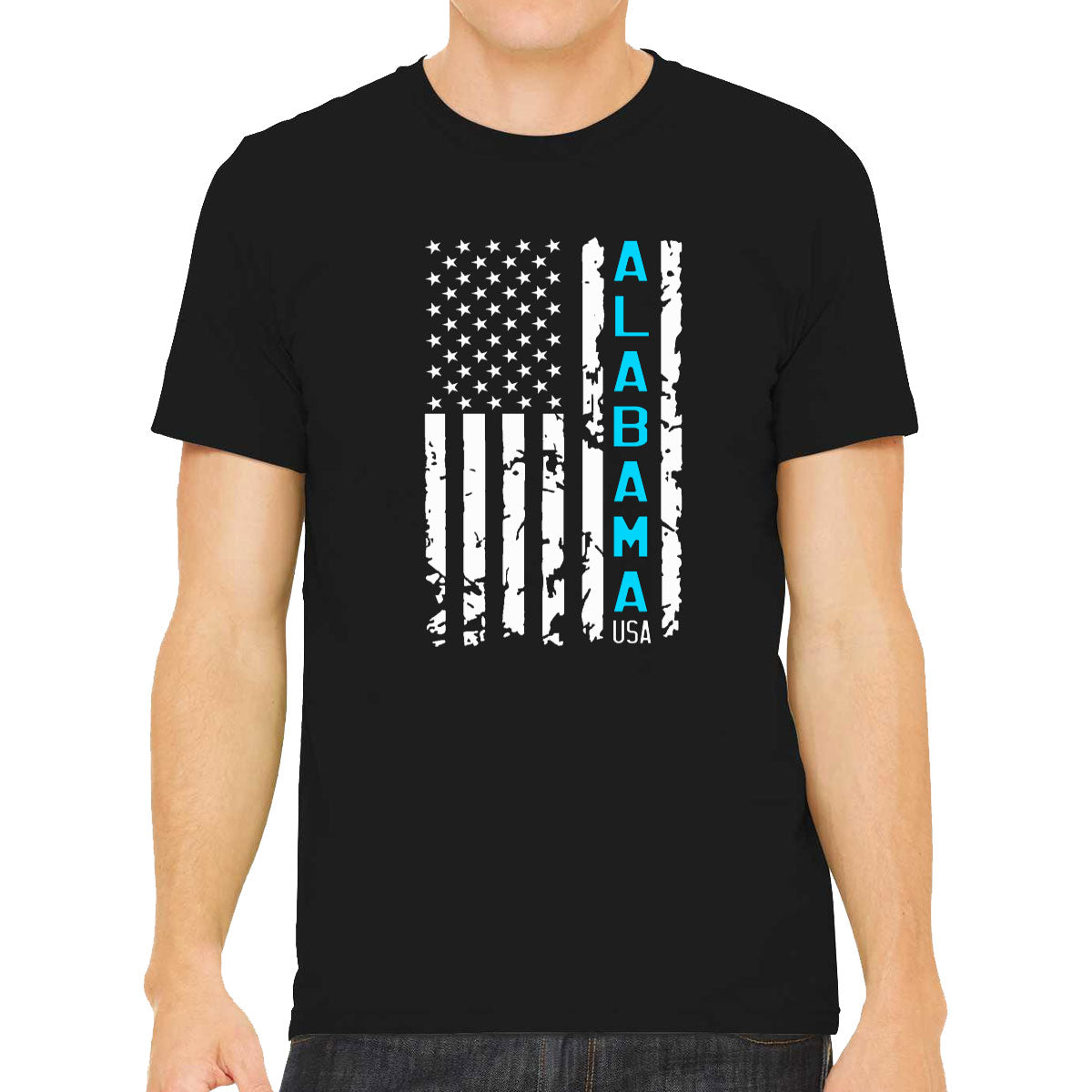 Alabama American Flag Men's T-shirt