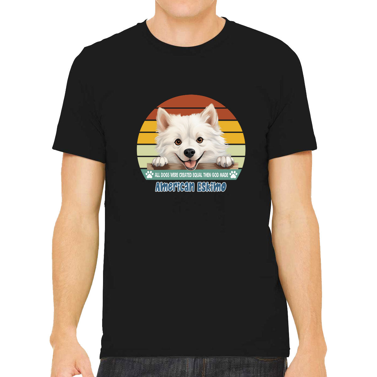 All Dogs Were Created Equal American Eskimo Men's T-shirt
