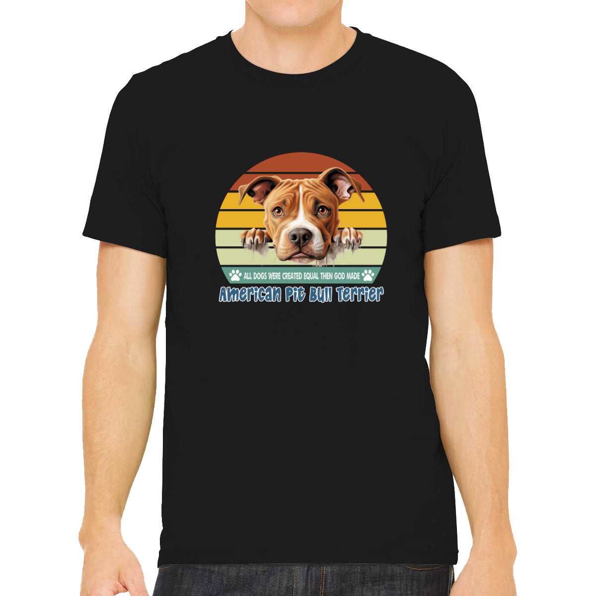 All Dogs Were Created Equal American Pitbull Men's T-shirt