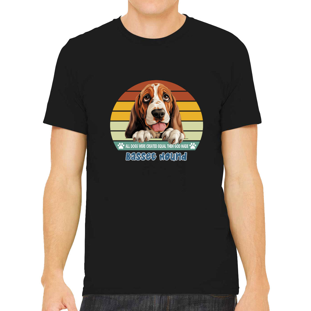 All Dogs Were Created Equal Basset Hound Men's T-shirt