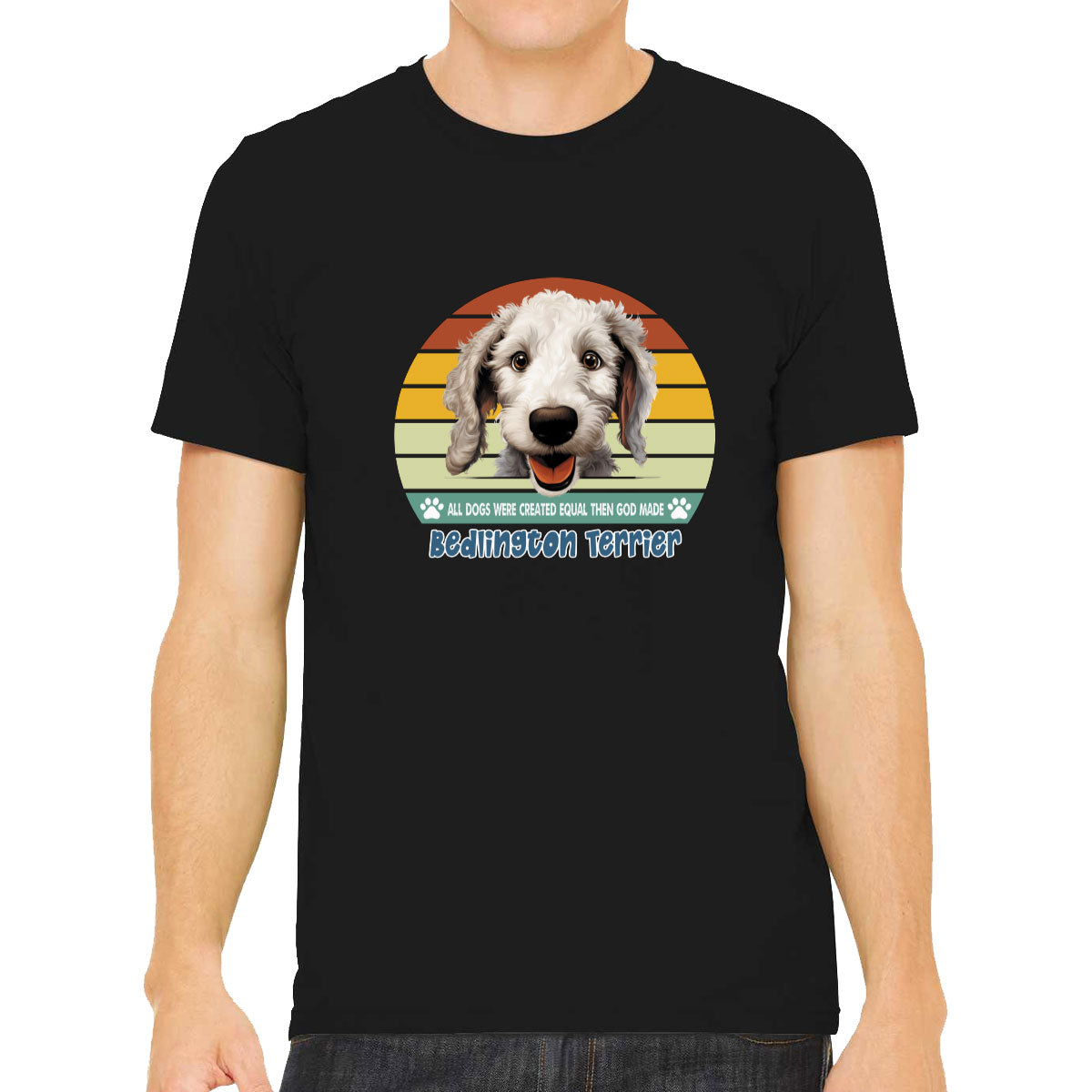 All Dogs Were Created Equal Bedlington Terrier Men's T-shirt