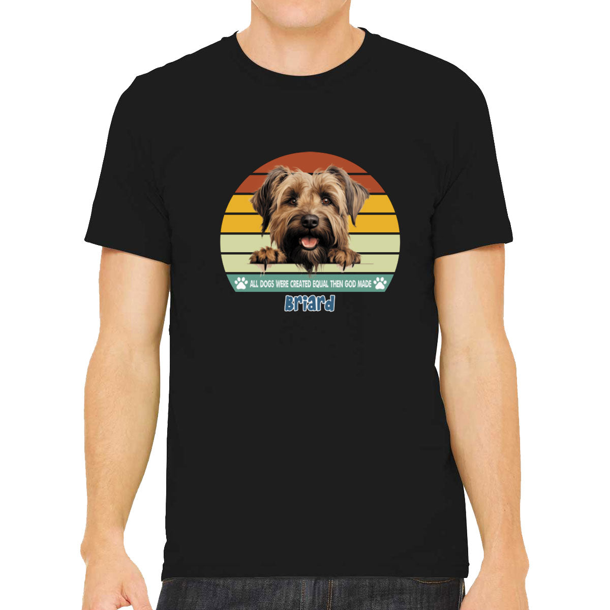 All Dogs Were Created Equal Briard Men's T-shirt