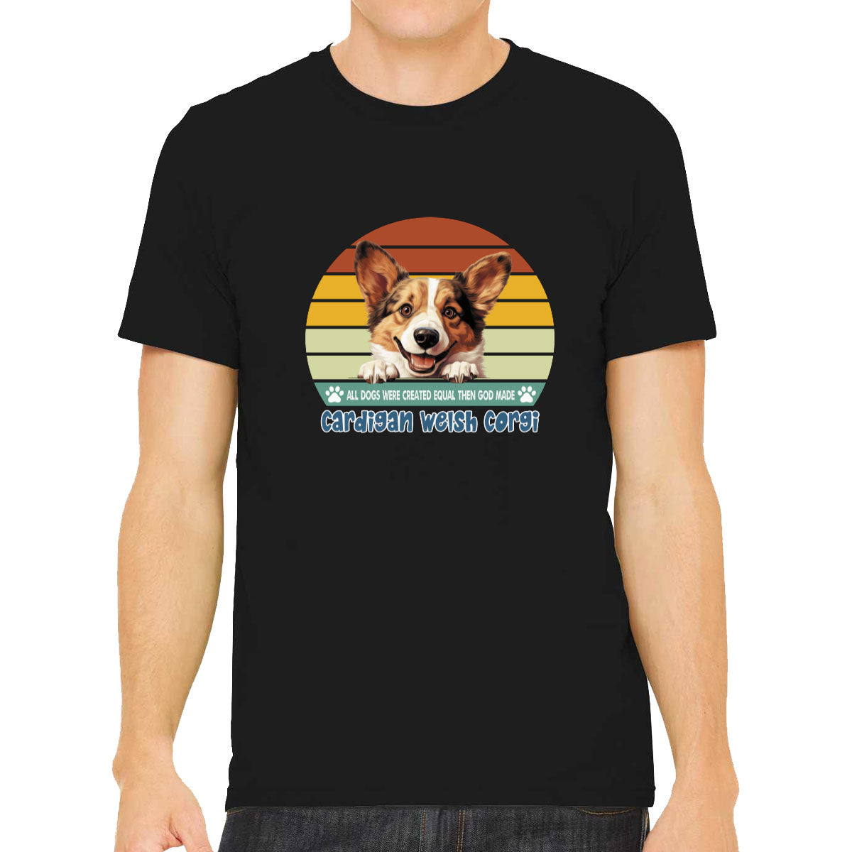 All Dogs Were Created Equal Cardigan Welsh Corgi Men's T-shirt