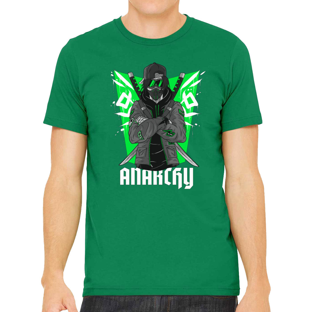 Anarchy Anarchist Ninja Samurai Warrior Anime Men's T-shirt